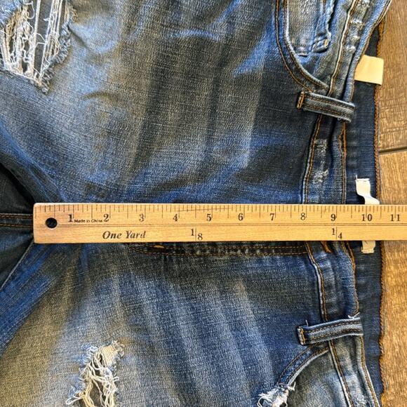 KanCan Blue Distressed Denim Jean Shorts size 29/11 - Picture 4 of 7